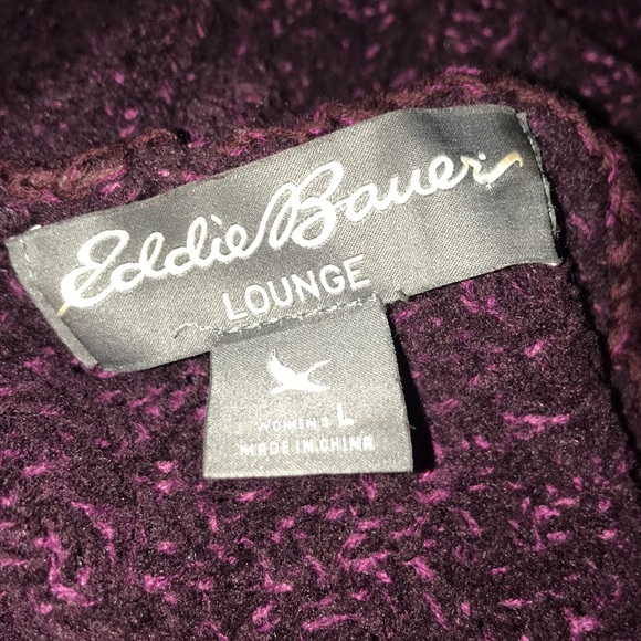 Purple Eddie Bauer Woman’s Large Sweater - Picture 3 of 5